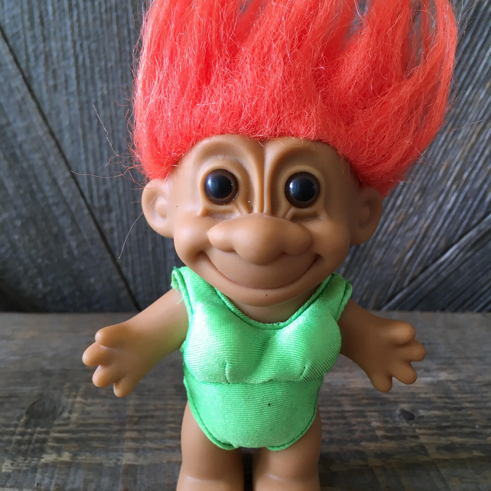 Vintage Troll Doll beach Trolls Orange Hair Russ Berrie 80s Etsy