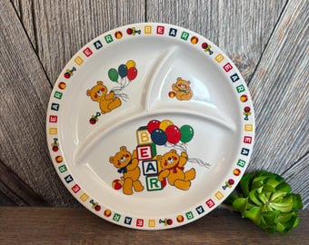 Tiffany & Co. Alphabet Bears Plate 1994 Vintage Kids Porcelain
