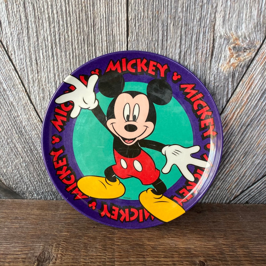 Vintage Mickey Mouse Plate vintage Disney Melmac Plastic Plate Kids