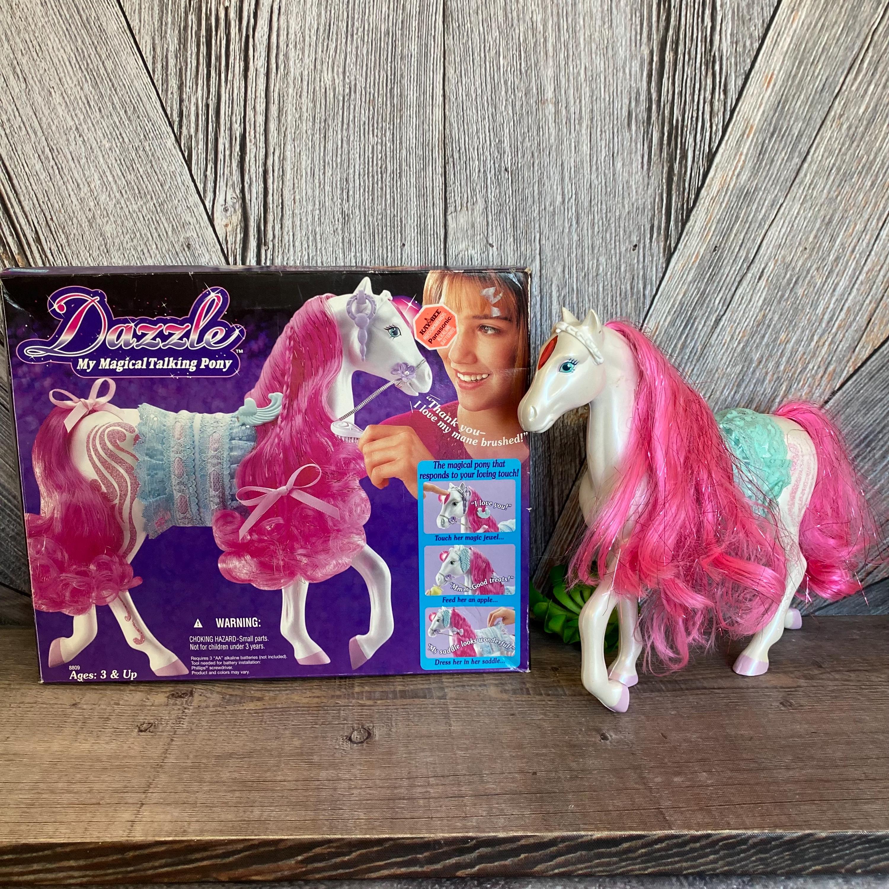 Vintage Dazzle My Talking Pony, 8809 2994 Hasbo Toy Horse, Talking
