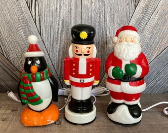 RESERVED FOR LINDA Vintage Empire Giant Santa Face Blow Mold