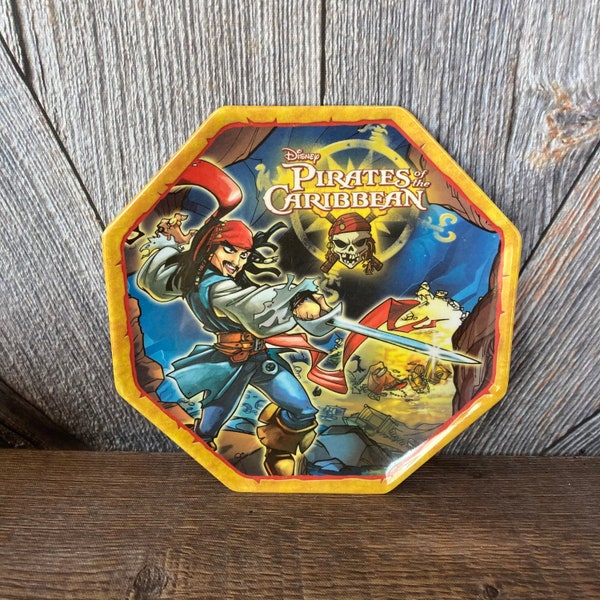 Vintage Pirates of the Caribbean Plate Disney Zak Designs Plastic Kid Play Dishes Plate Birthday Party Supply Treasure Pirate Plate