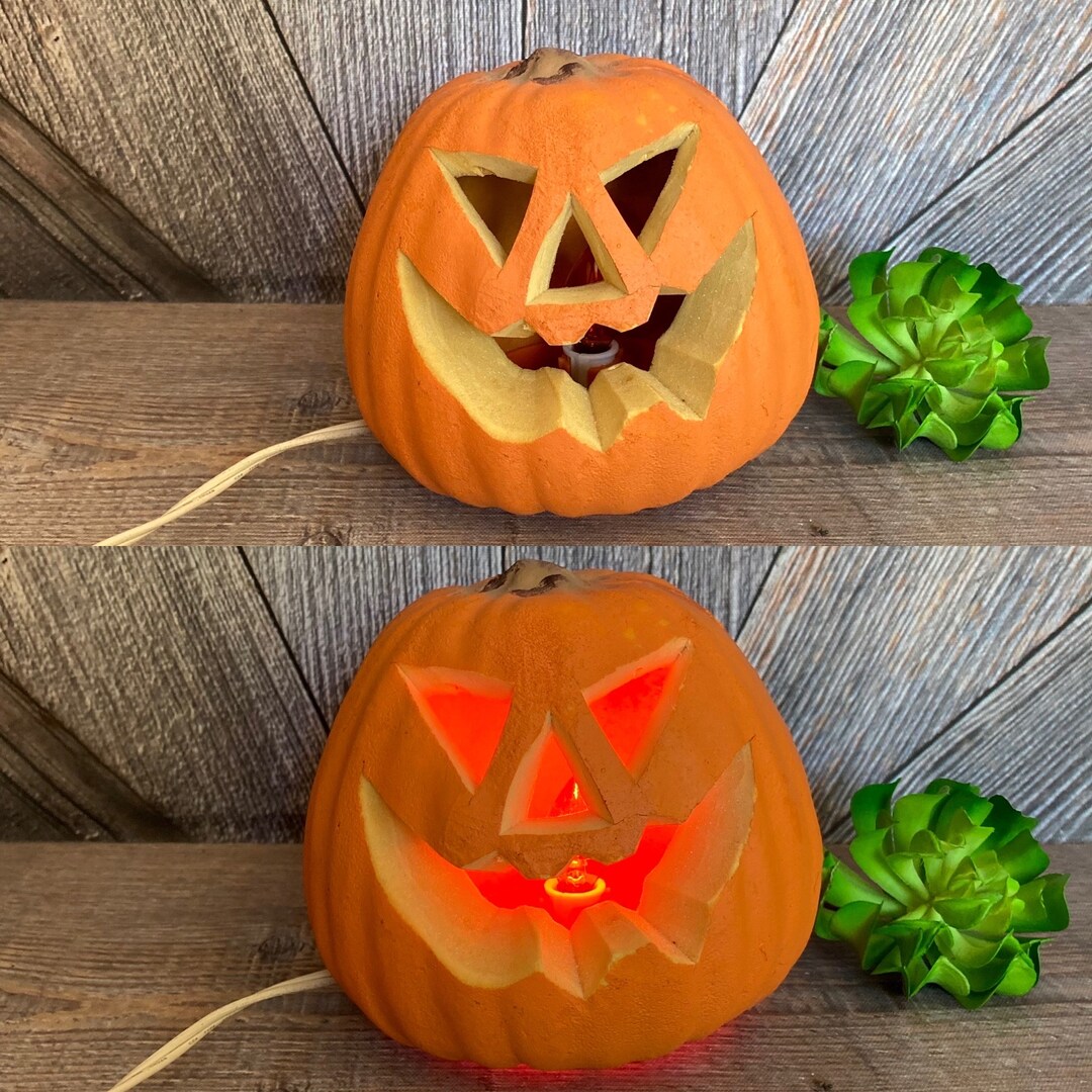 Vintage Halloween Pumpkin Light Foam Blow Mold 1990s Like Foam - Etsy