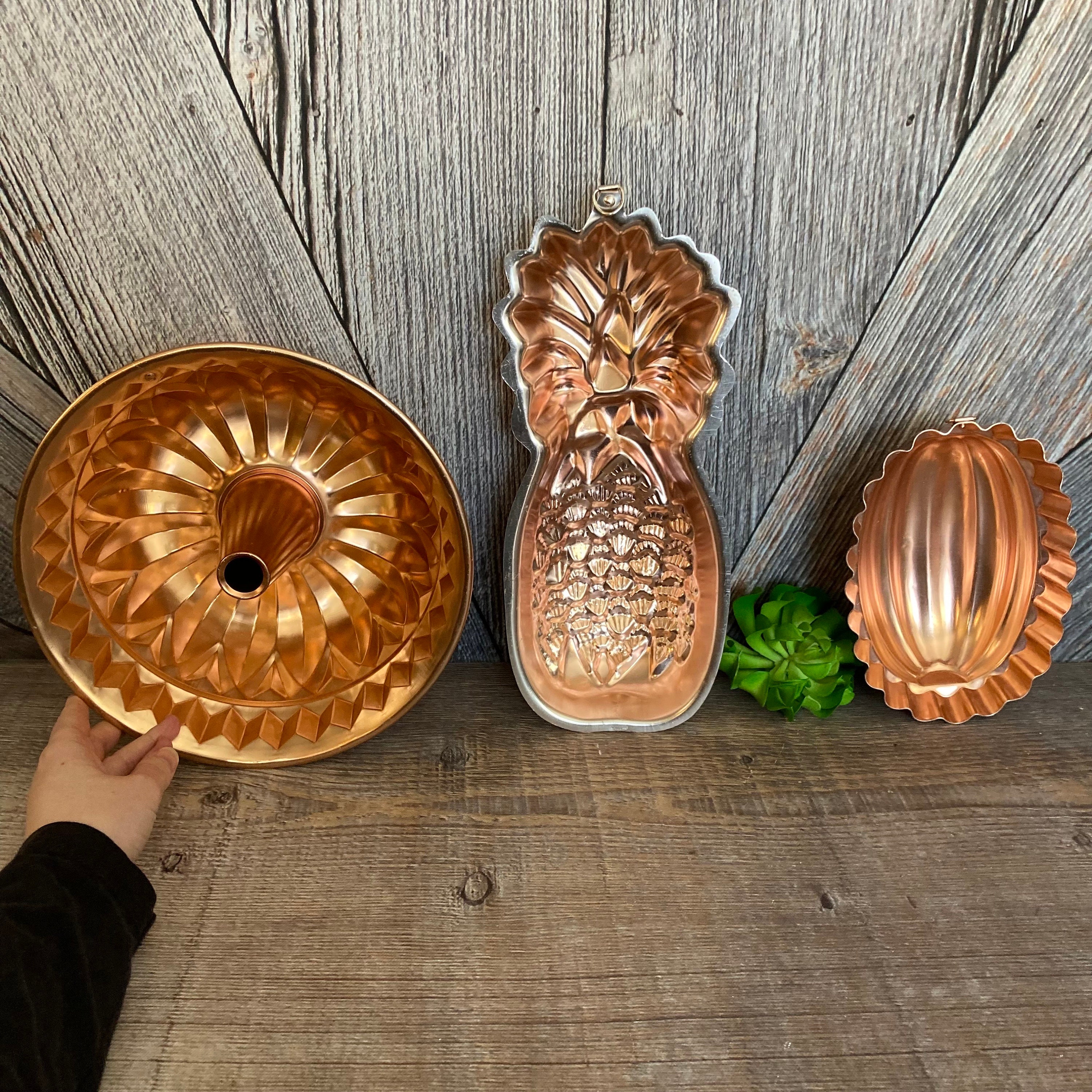 Vintage Jello Molds Copper Color Metal Farmhouse Decor Wall
