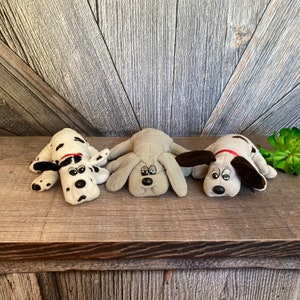 3 Pound Puppy Plush Toy Small 7 in Vintage Pound Puppies Dog Baby Shower Tonka Toys Plush Fabric Stuffed Animal Toys Shelf Decor Dog