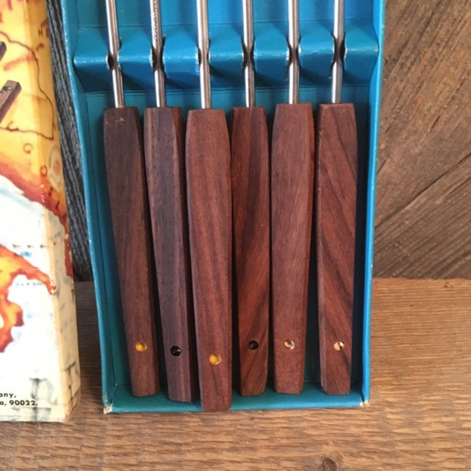 6 Fondue Forks six Vintage Fondue Forks Colored Ends 70s Etsy