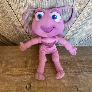 Vintage A Bug&#39;s Life Princess Dot Plush Purple Ant, Princess Dot Ant 90s Toy Disney Movie Mattel A Bugs Life Toy 90s Toy Pixar