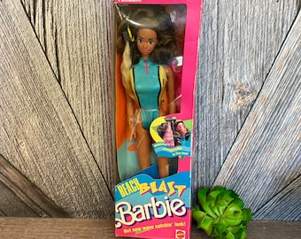 Beach Blast Teresa Barbie {Mattel 3249 Swimsuit Beach} Vintage 1988 90s  Mattel Beach Barbie Original Box Complete w/ Accessories