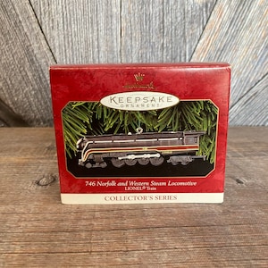 Vintage Lionel Train Christmas Ornament {Hallmark Keepsake Ornament} Norfolk Western Steam Locomotive Holiday Collectors Gift Decoration