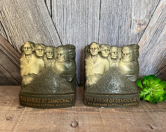 Mt. Rushmore National Memorial Park Vintage Bookends 