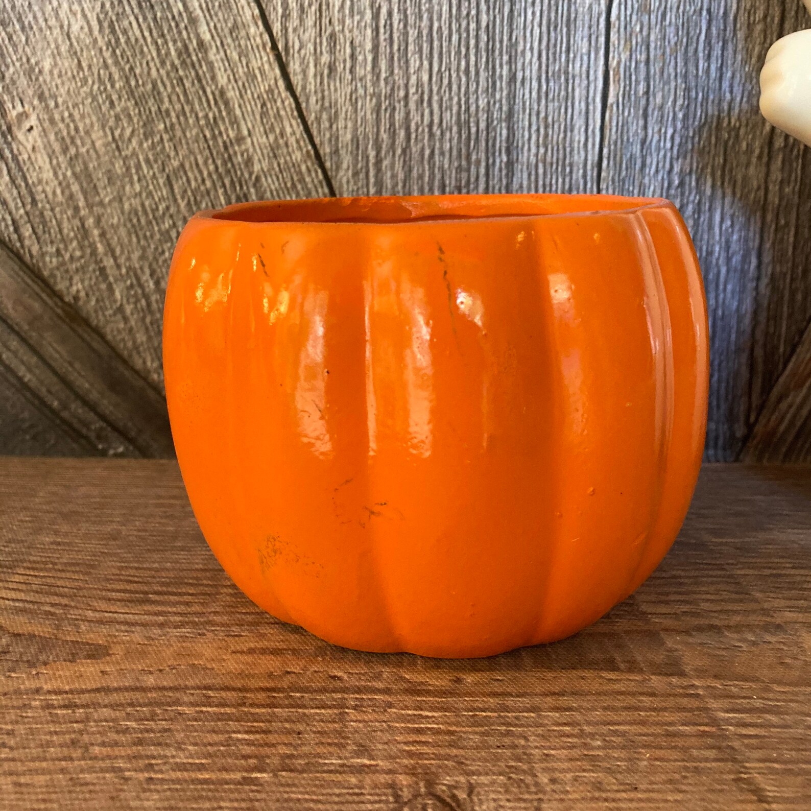 2 Vintage Halloween Candy Dishes Bowls Votive Ceramic Pumpkin Etsy