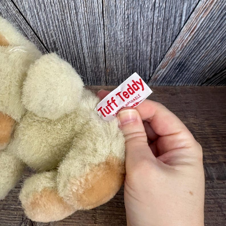 Vintage Teddy Bear Plush Toy Stuffed Animal {russ Berrie Tuff Teddy} 7 ...