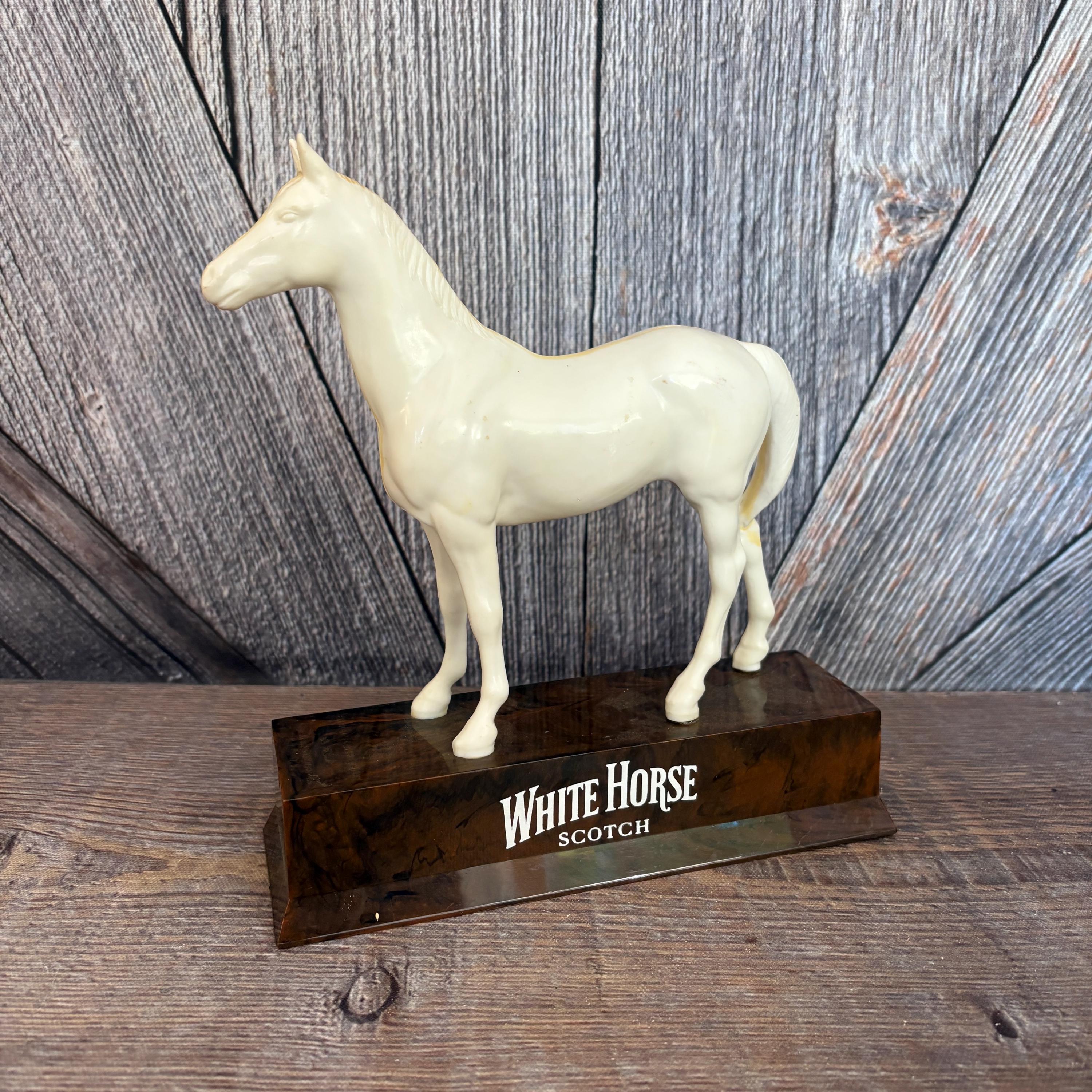 White Horse Scotch Advertising Barware Bar Handle, Vintage Plastic