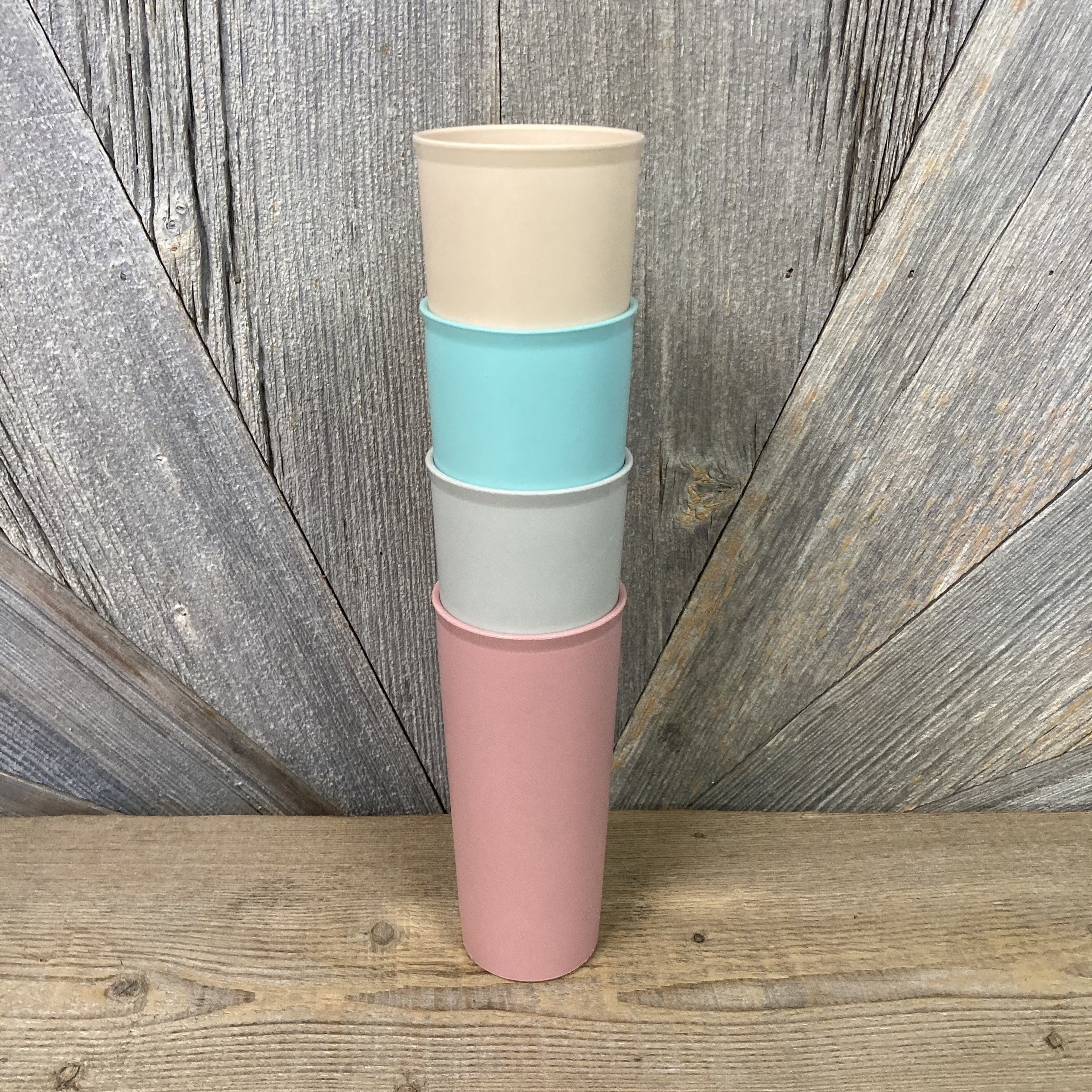 Vintage Tupperware Pastel Tumblers 16 Ounce Large Plastic Cups - 4 Pieces —  High Country Vintage