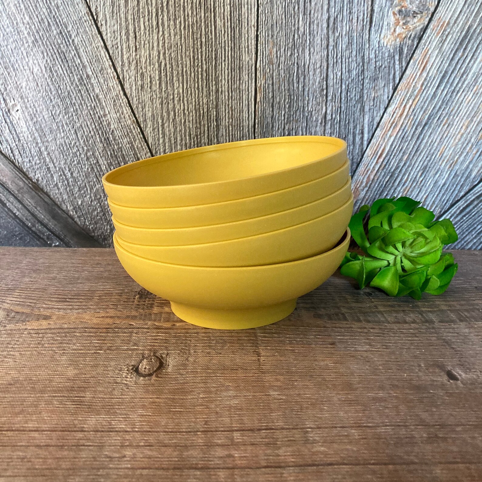 5 Vintage Tupperware Cereal Bowls Plastic Tupper Ware Storage Etsy