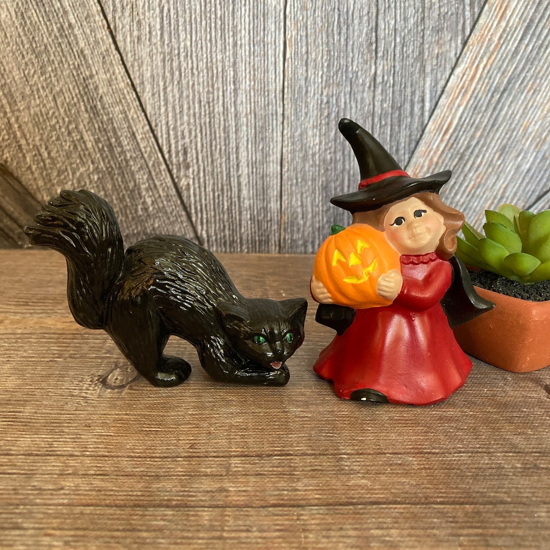 Vintage Halloween Figurines halloween Decoration Ceramic Etsy