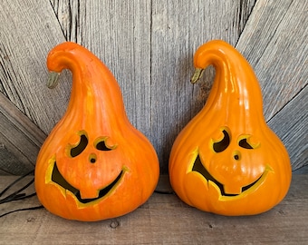 Vintage Halloween Pumpkin Light Foam Blow Mold 1990s Trick or Treat ...