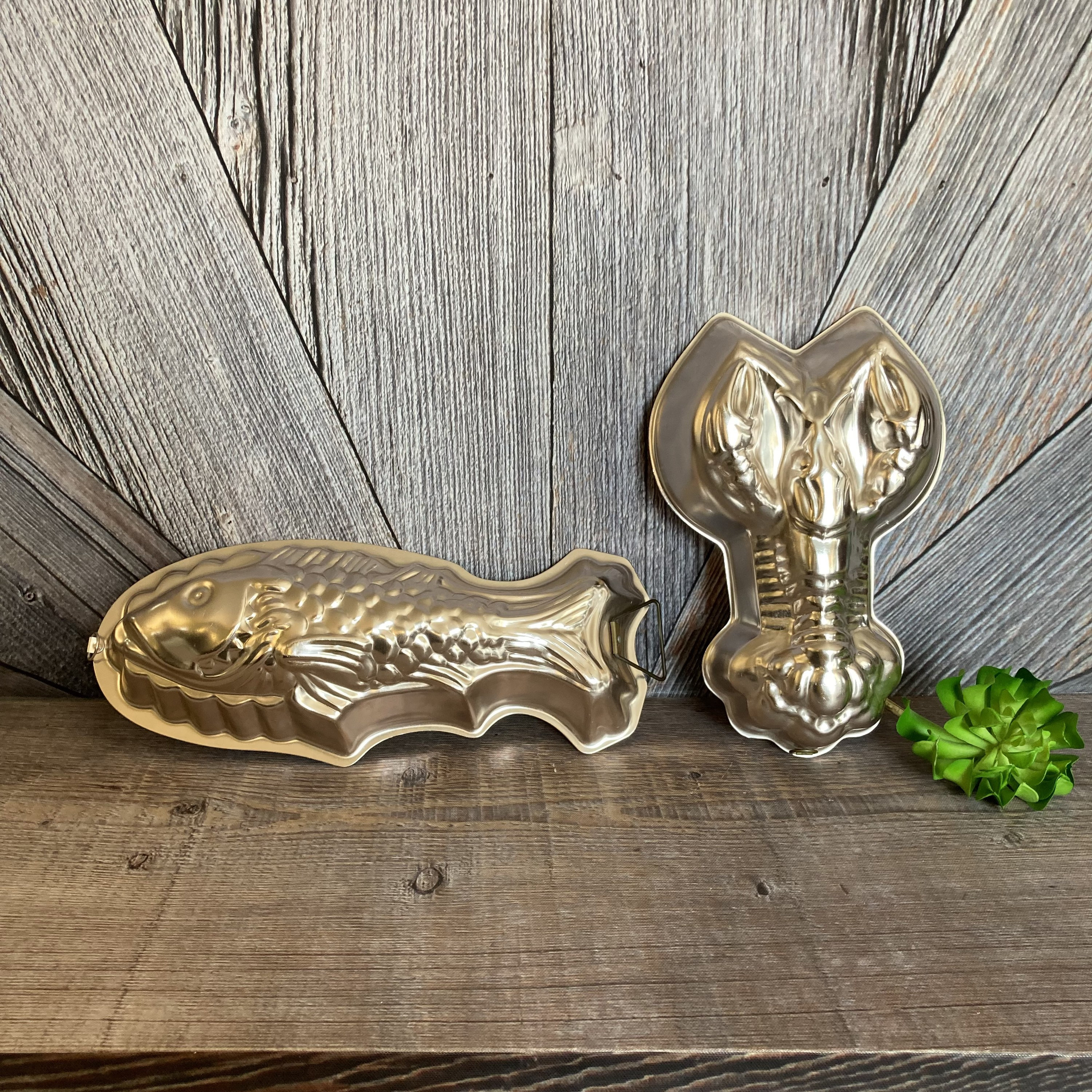 Vintage Jello Molds Copper Metal Farmhouse Decor Wall Hanging