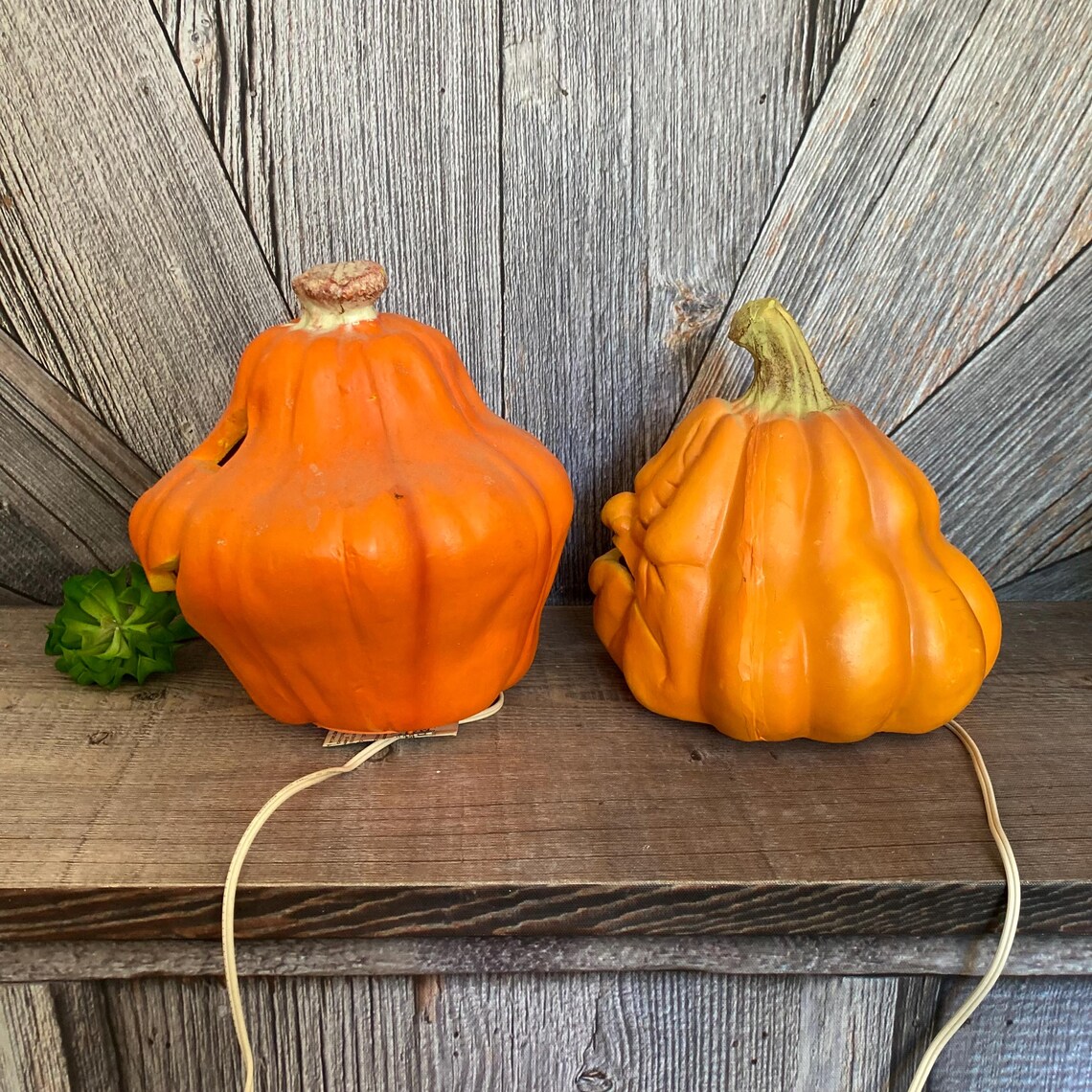 Vintage Foam Pumpkin Light Carved Foam Blow Mold 90s Trick or Treat ...