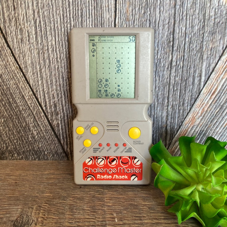 Vintage Challenge Master Video Game Radio Shack LCD 90s Toys Electronics Toy Story Handheld Electronic Game Boy 90s toy Vintage Toy image 1