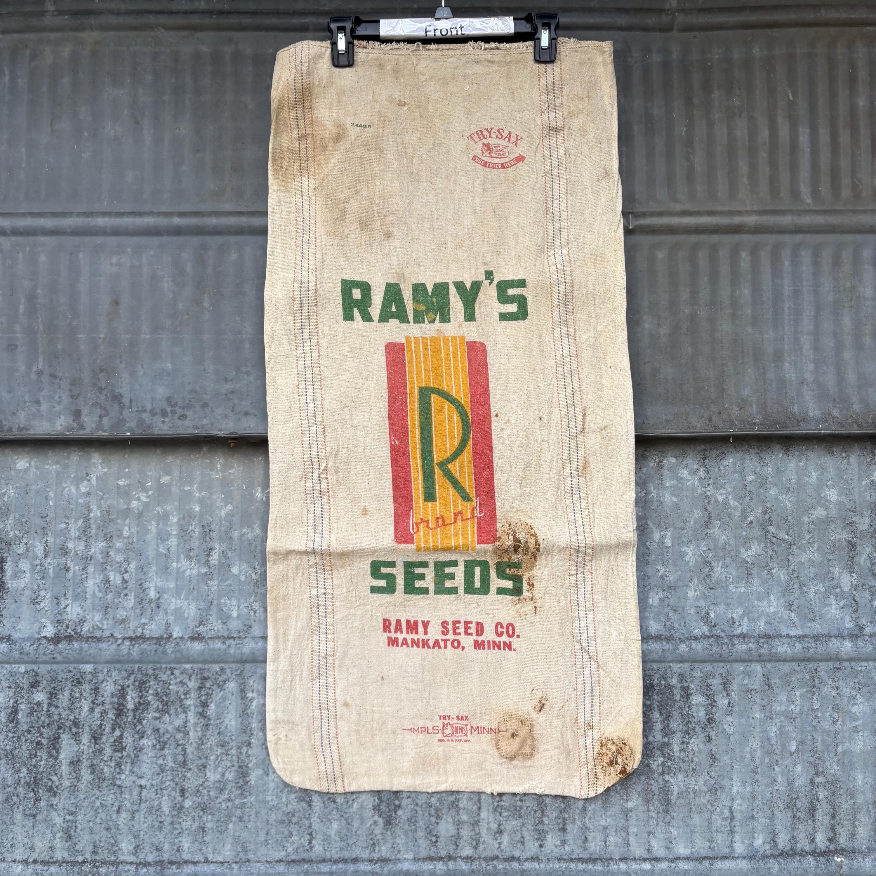 Vintage Ramy Seed Sack Cotton Muslin Sack 1960s Project Sack