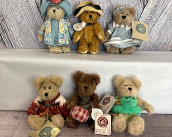 Vintage Boyd's Bears Teddy Bear Pick 1, Small  Bear {1988-2002 Collectable Plush Bear Retired} Vintage 6 Inch Bear