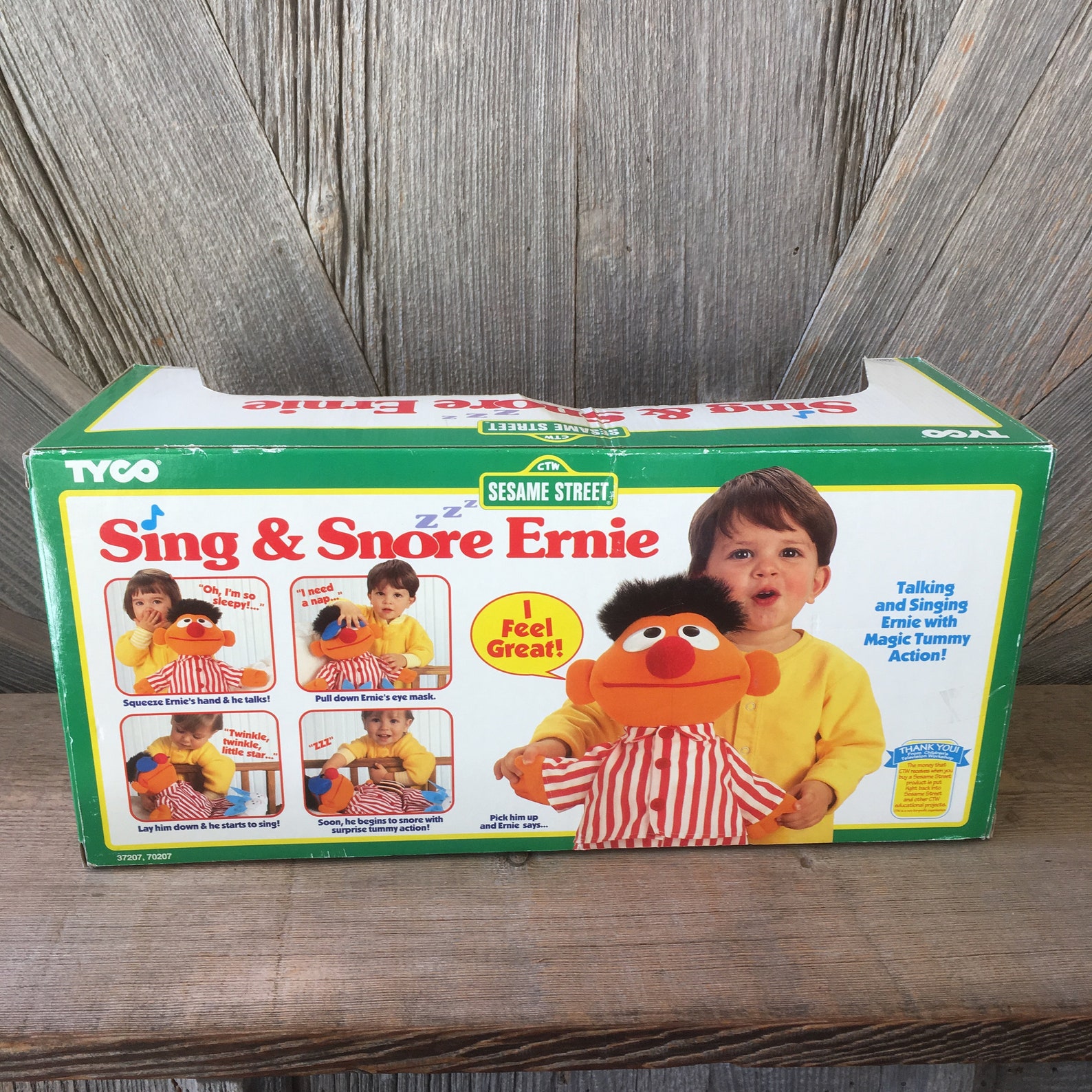 Sing and Snore Ernie vintage Tyco Sesame Street Sleeping Toy Etsy