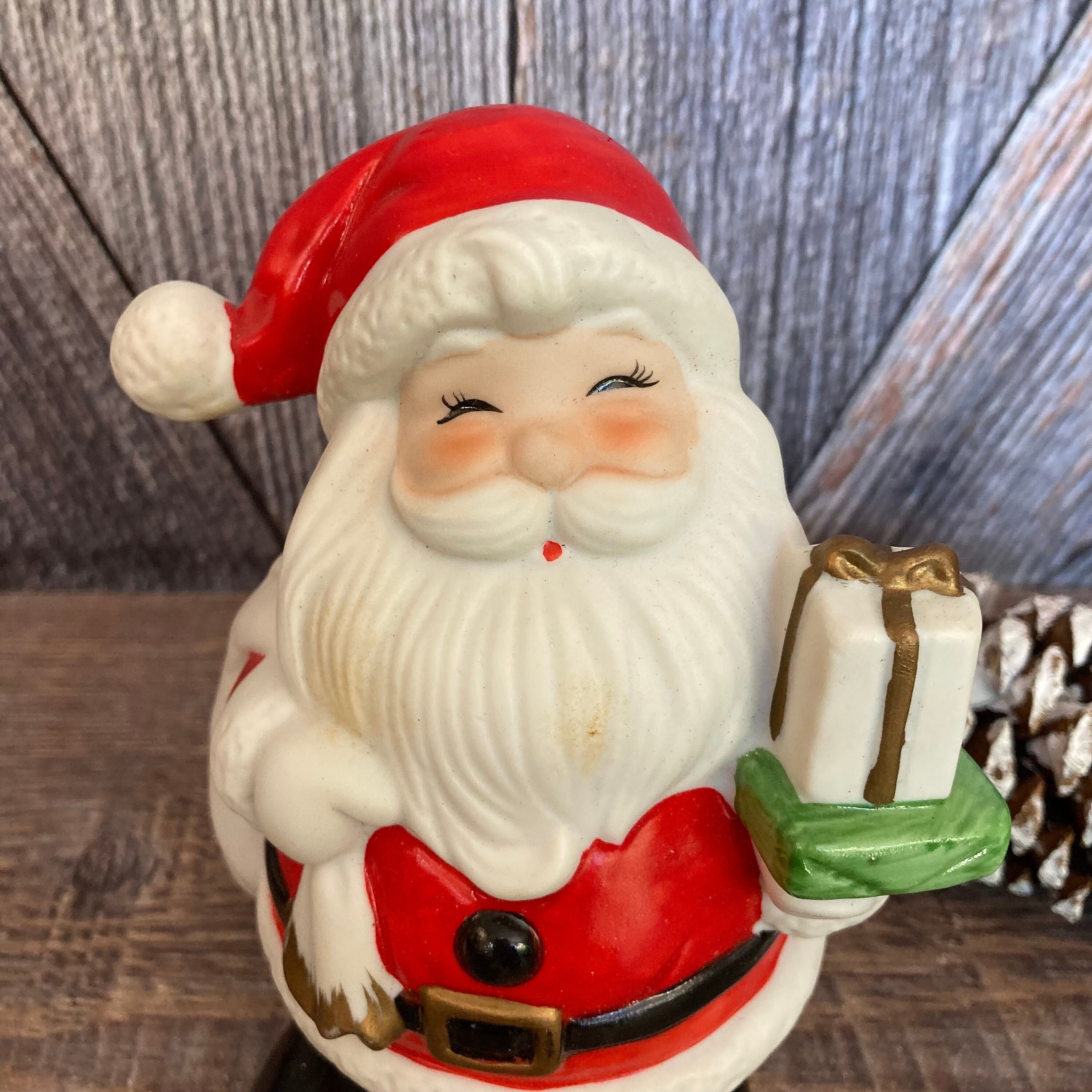 Vintage Santa Bank Ceramic Santa Claus Bank Vintage Christmas