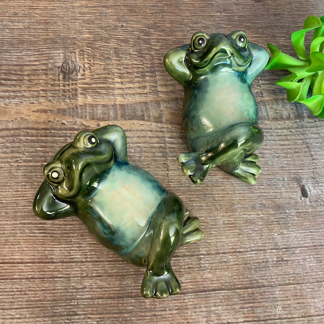 Vintage Ceramic Frog Figurine Couple Toad Gift for Friend Etsy