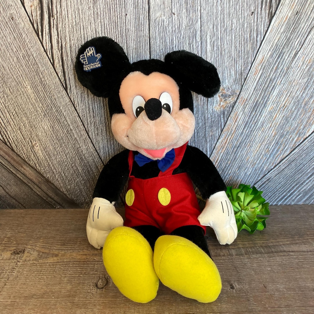 Vintage Mickey Mouse Stuffed Toy Applause {red Classic Mickey 18
