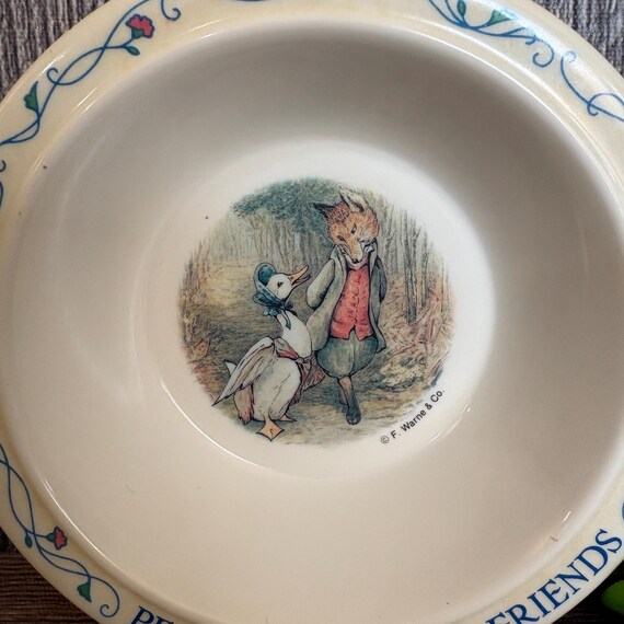 Vintage Peter Rabbit and Friends Bowl Melmac Plastic Dinnerware