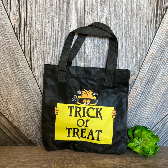 Vintage Garfield Trick or Treat Bag Halloween Bag… - image 1