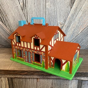 Vintage Fisher Price Little People House play Family House Complete ...