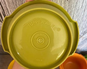 3 Vintage Tupperware Servalier Bowl Set Plastic Round Fall 70s