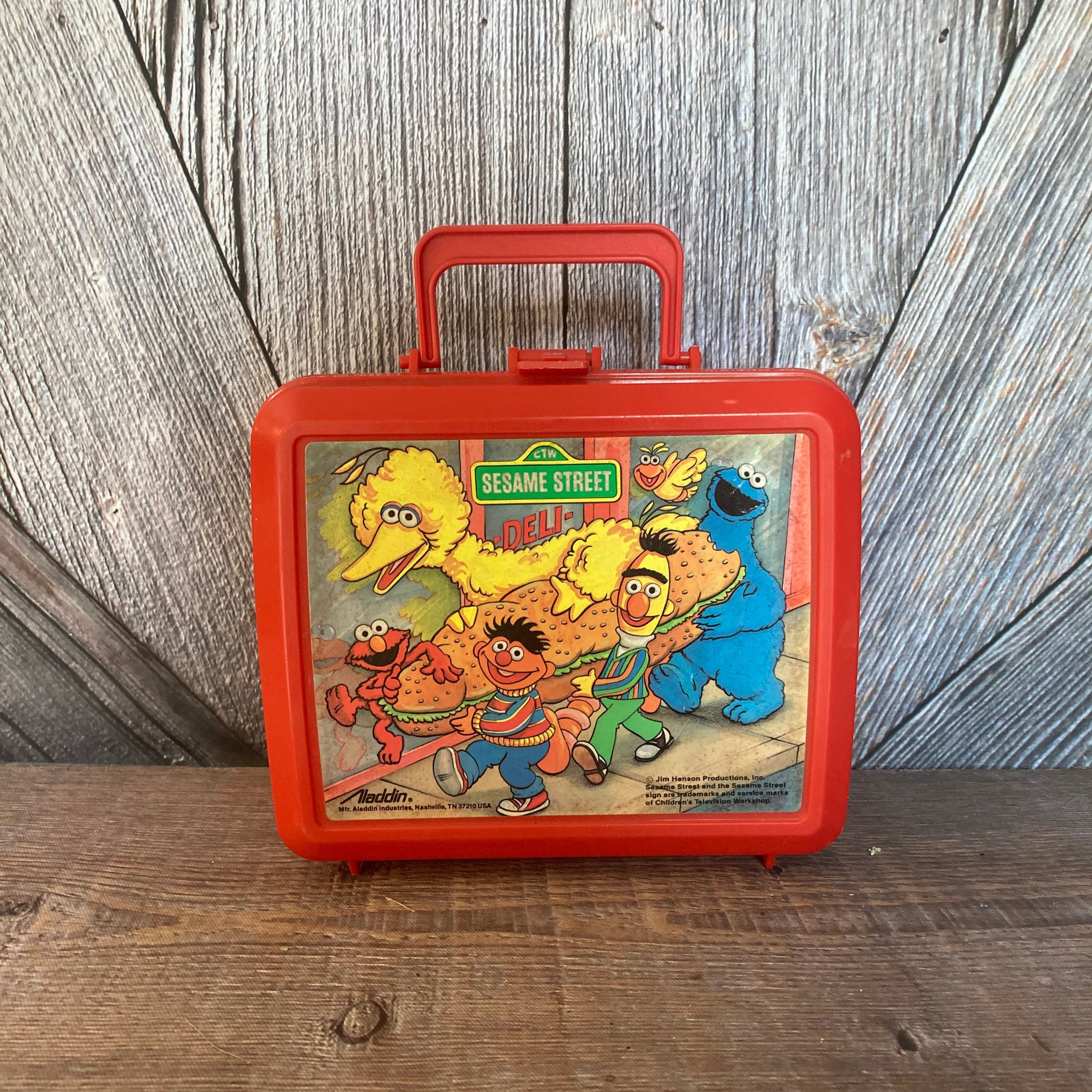 Vintage 80s Sesame Street Lunchbox with Thermos