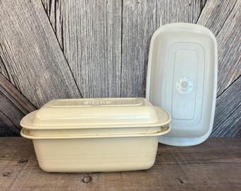 Vintage Tupperware Ultra 21 Ovenware Set of 2 2 Qt Loaf Pan