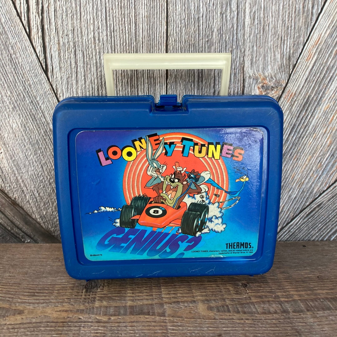 Looney Tunes Lunch Box {vintage 80's Red Plastic Lunch Box} Looney