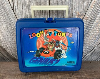 Looney Tunes Lunch Box {vintage 80's Red Plastic Lunch Box} Looney