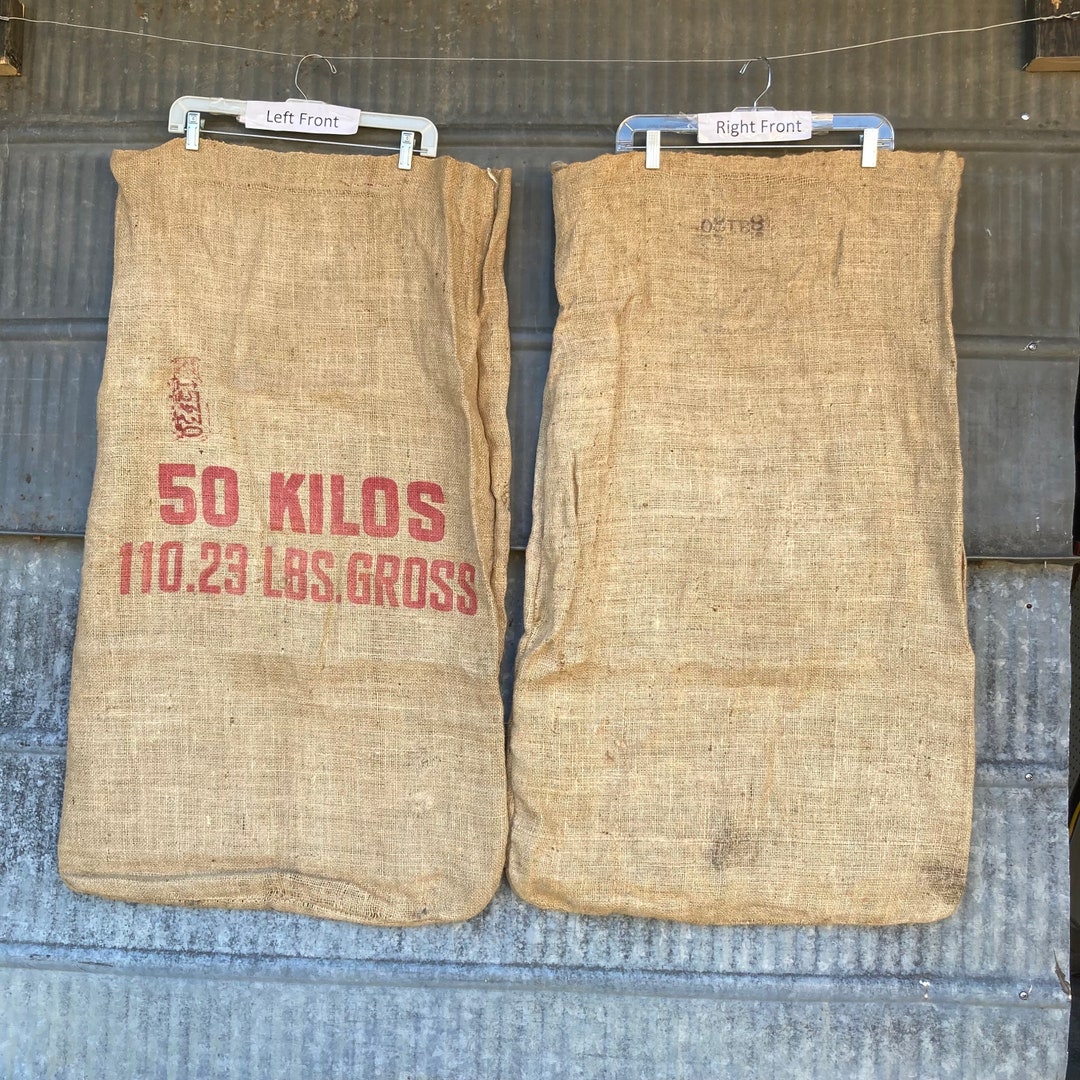 Vintage 2 Burlap Sacks Jute Sack Burlap Bag You Get Both Sacks. Sack Race Sack, Heavy Potato