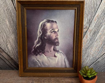 Vintage Jesus Print Warner Sallman 1941 Jesus Picture Lithograph Nursery Decor Christian Gift Baptism Gift, for Sunday School, Church
