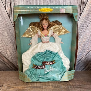 Vintage Holiday Angel of Joy Barbie {Blonde hair Mattel 19633, 1998 Special Edition Christmas} Collectible Mattel Barbie in Original Box