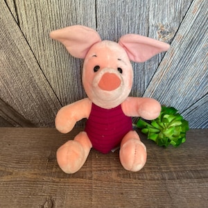 Vintage Piglet Plush 1990s Winnie the Pooh Pooh Nursery Pink Pig Etsy
