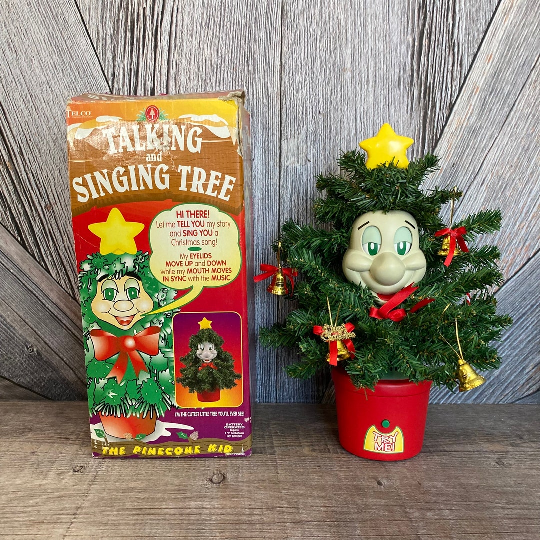 Vintage Talking and Singing Christmas Tree Telco Animated Talking Tree