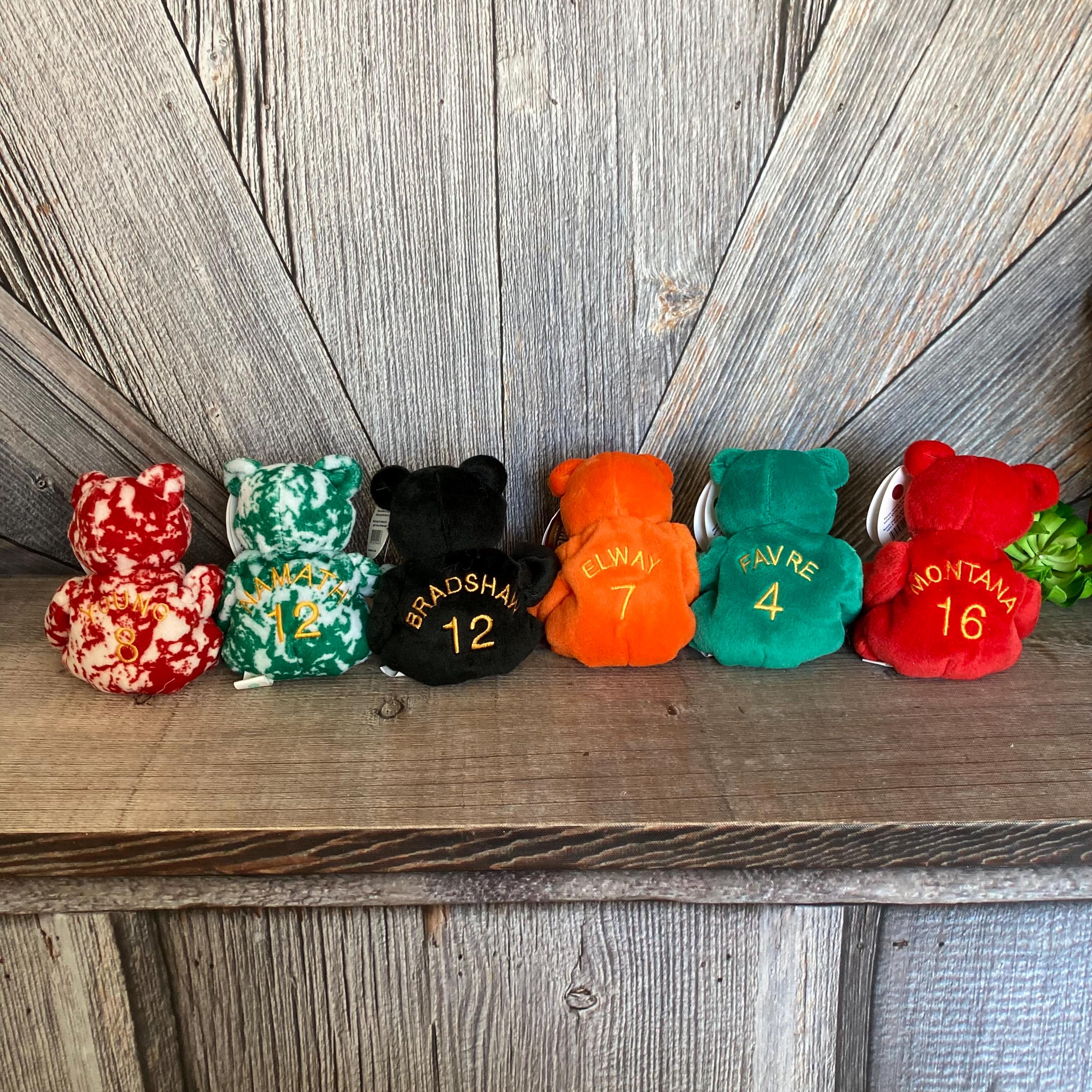 6 Vintage Salvino's Bammers Bean Bears, NFL Bears, Steve Young