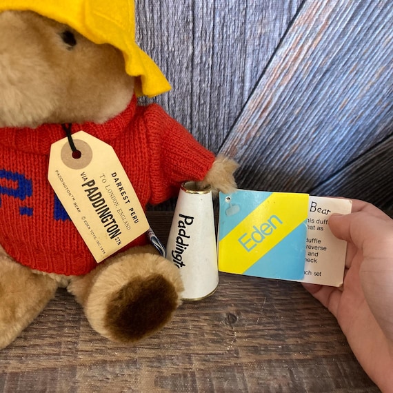 Vintage Paddington Bear Plush 10 Inch Eden Toy Stuffed Animal