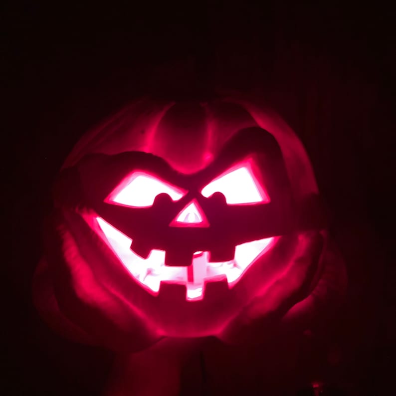 Vintage Halloween Pumpkin Light Foam Blow Mold 1990s Trick or Treat ...