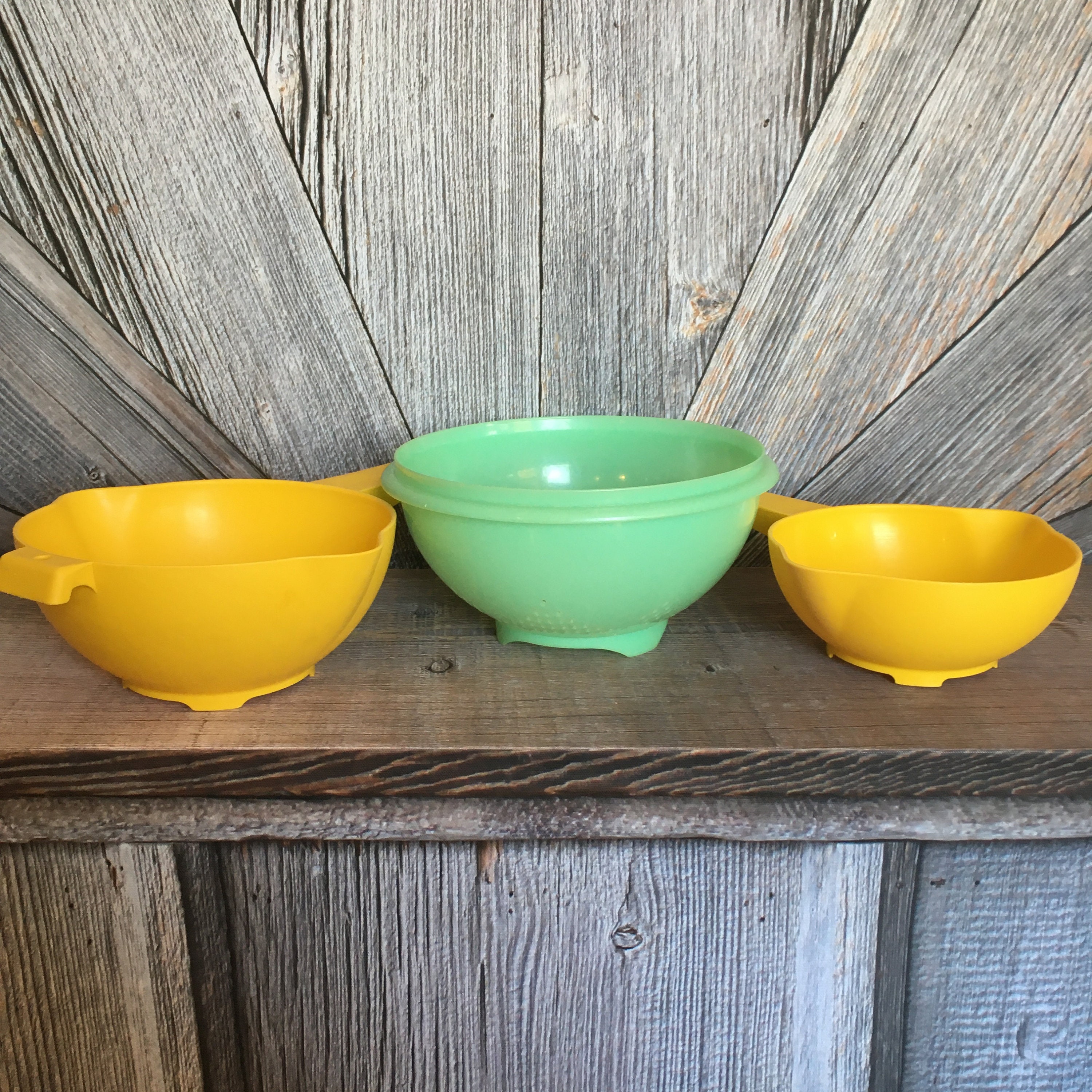 Vintage Large Tupperware Bowl or Flow Through Strainer Bowl, Each