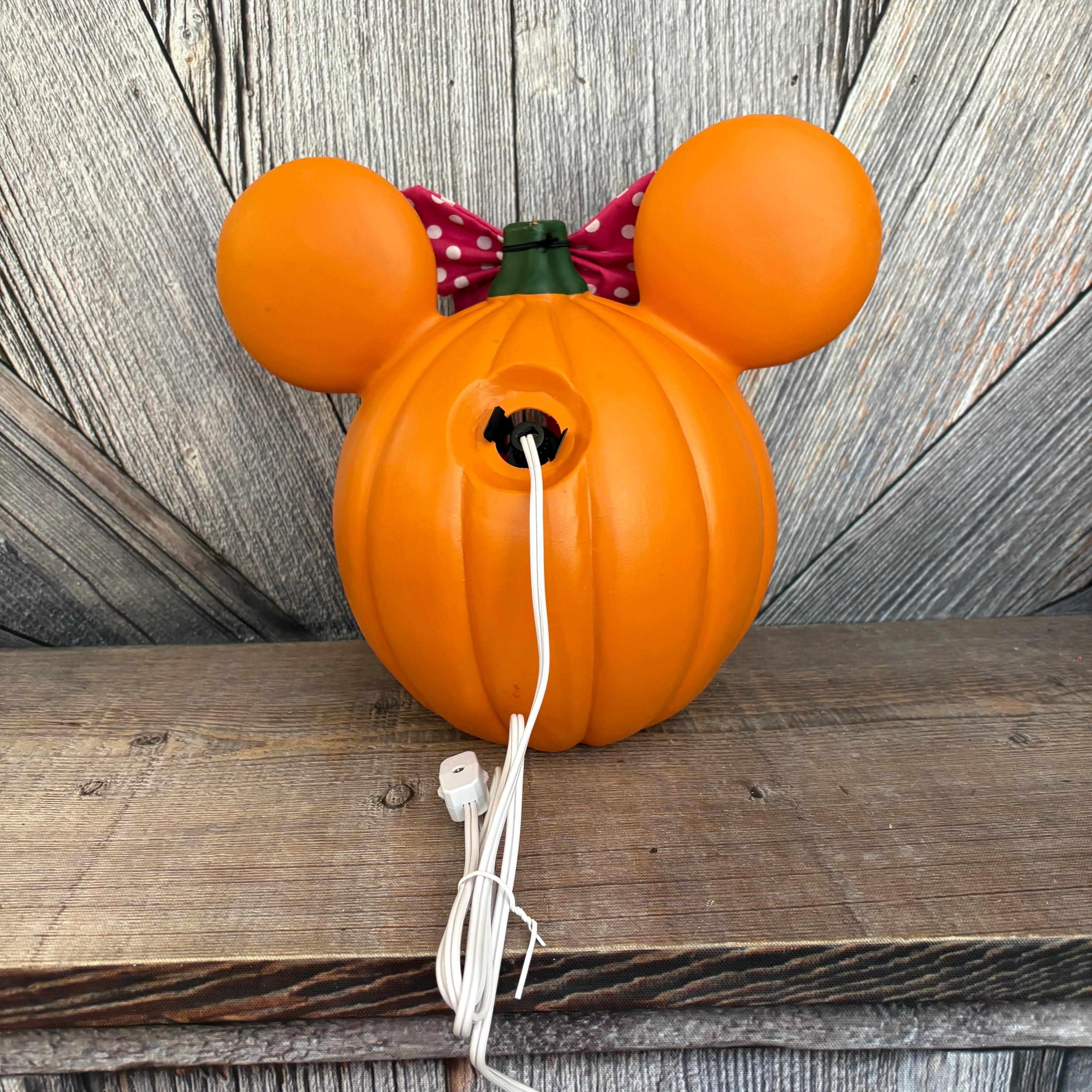 Vintage Halloween Minnie Mouse Pumpkin Blowmold Light {blow Mold