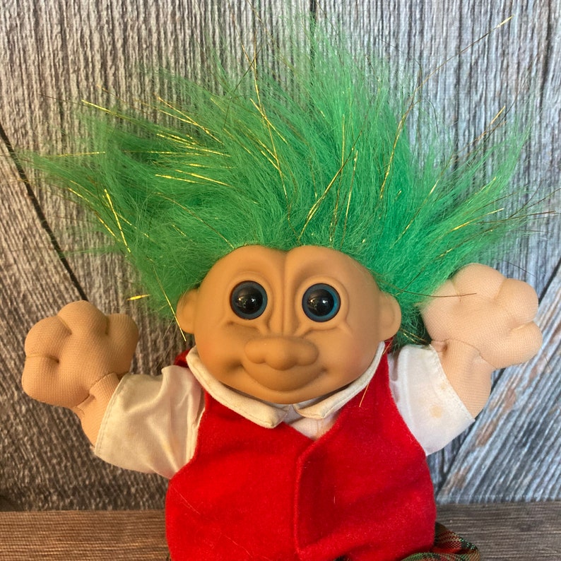 Vintage Christmas Troll Doll Decoration santa Winter Etsy