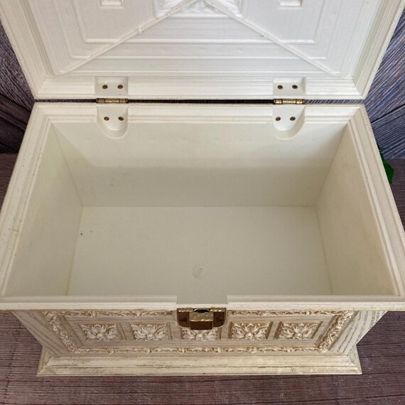 Vintage Sewing Box, Max Klein Kitschy White Craft Box